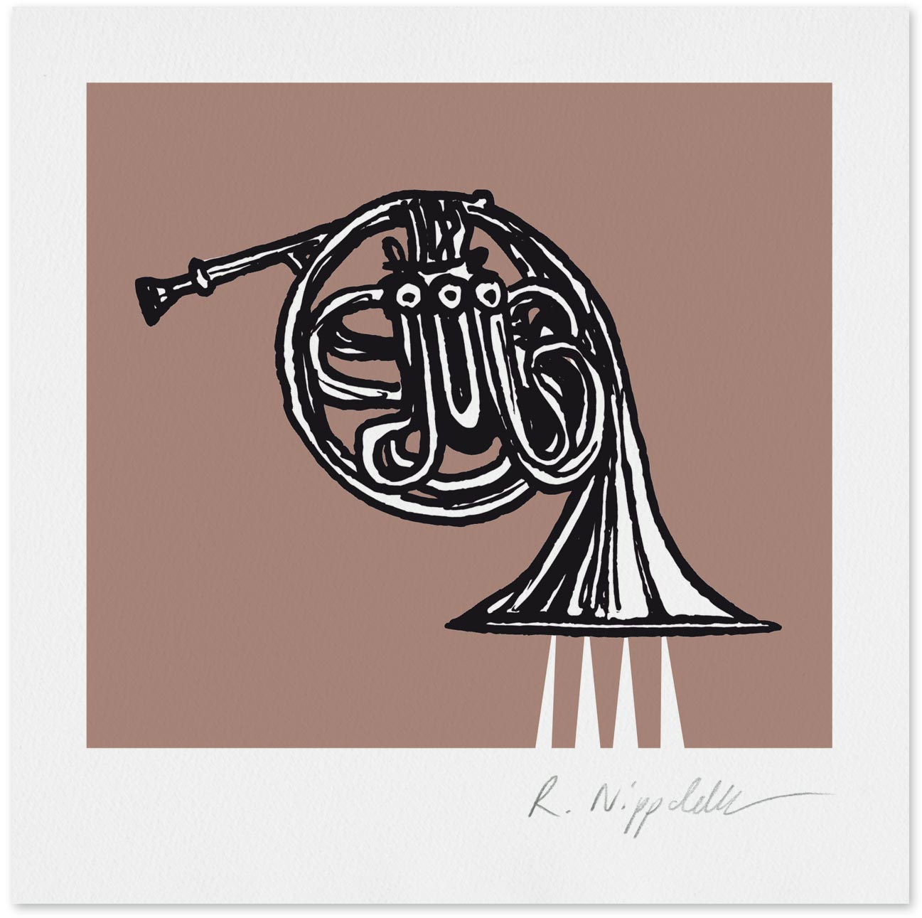French Horn Mini sepia